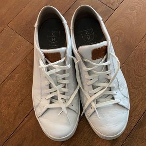 White leather sneakers
